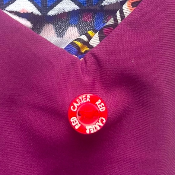 **REDUCED**Red Carter Women's Tribal Daze Strappy Plunge One Piece Swimsuit - Picture 6 of 10